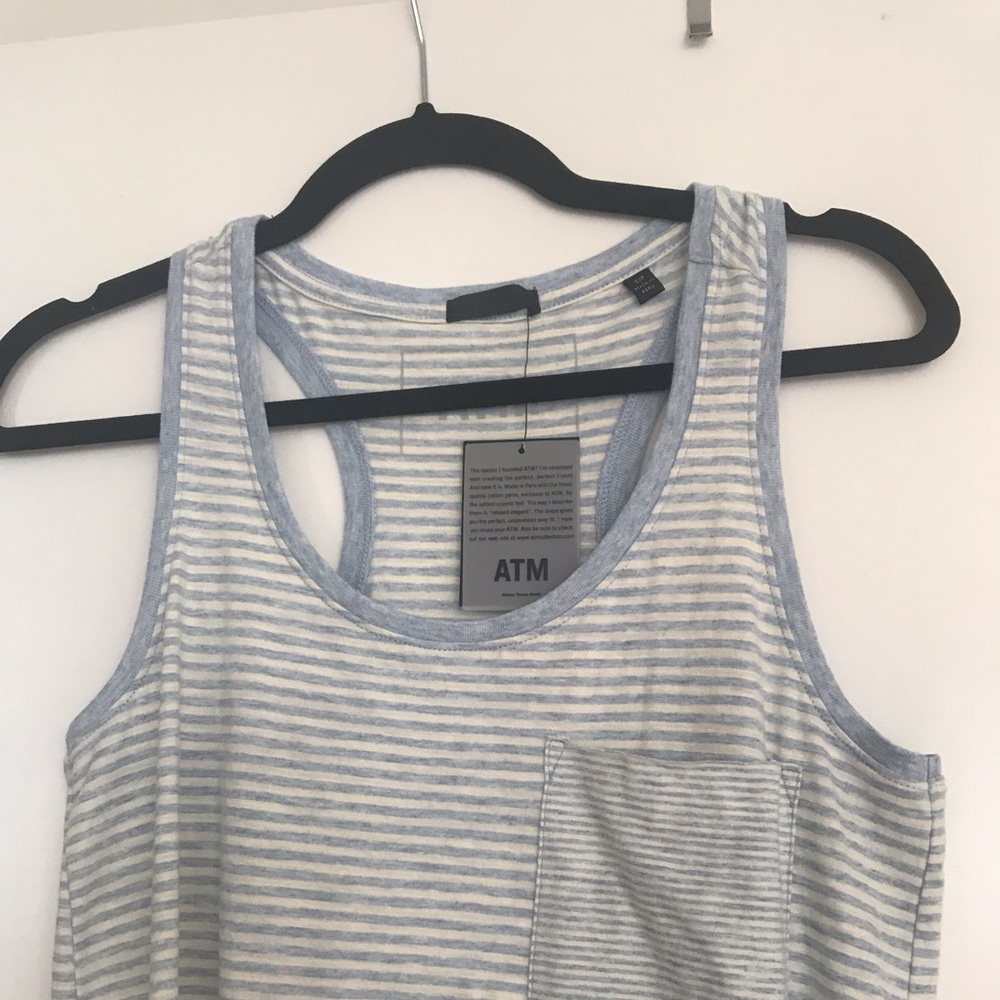 ATM Striped Racerback Tank Dress - Picture 7 of 9